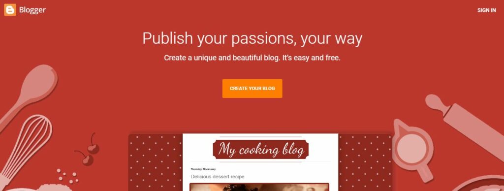 blogger free blogging platform