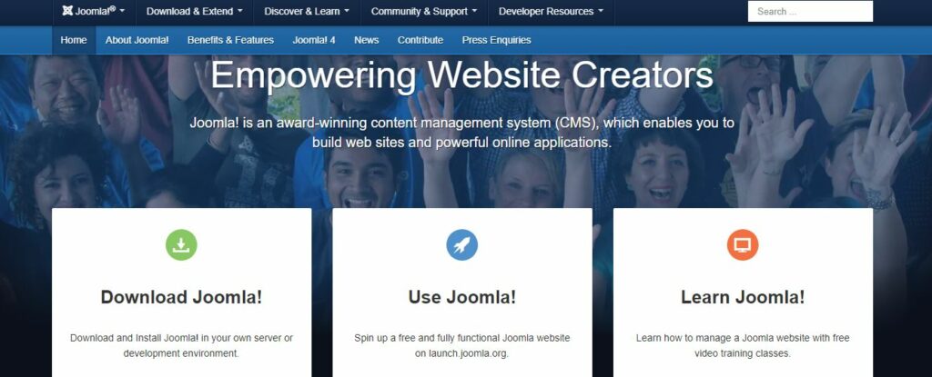 joomla free blogging platform