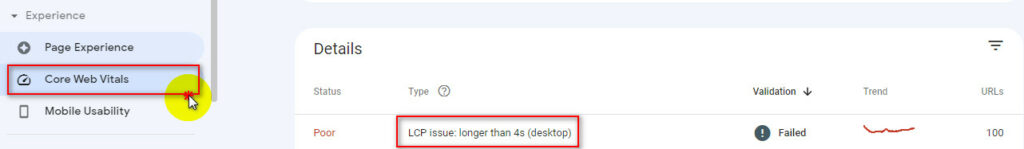 lcp issue longer than 4s desktop
