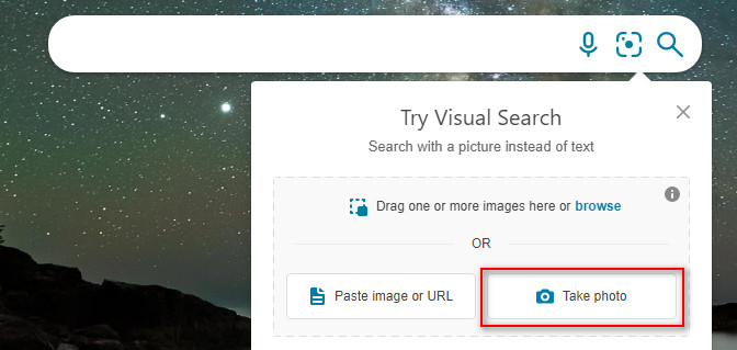 Bing Reverse Image Search Using Camera