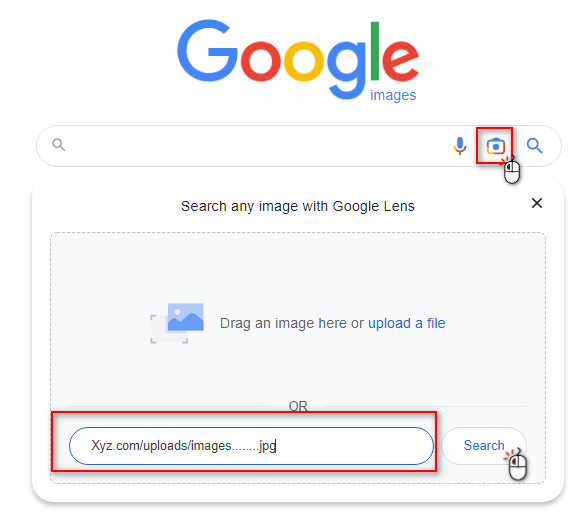 Google Reverse Image Search On PC or Mac - search with url