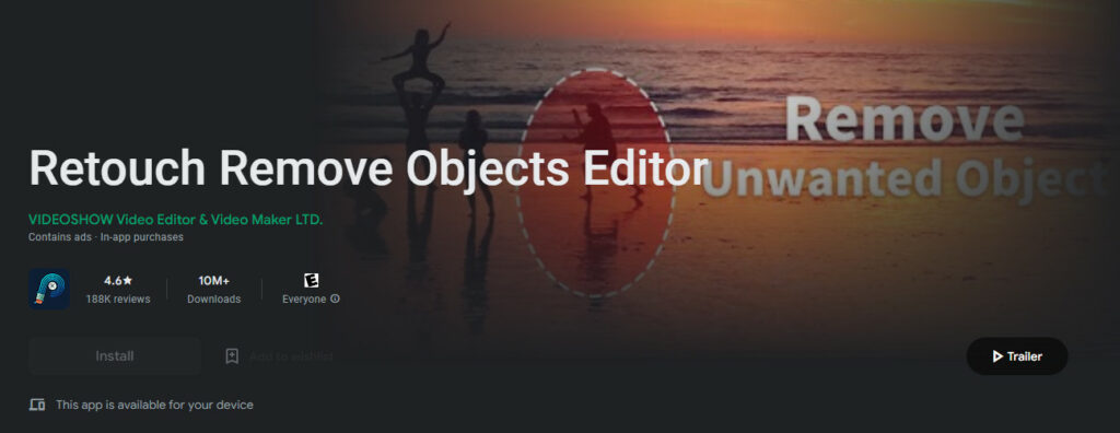 Retouch Remove Objects Editor