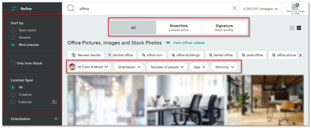 istockphotos - best stock image search engine