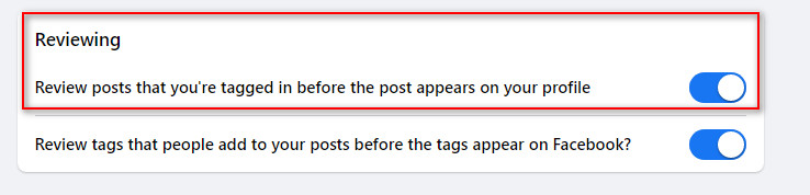 Review posts that you're tagged in before the post appears on your profile