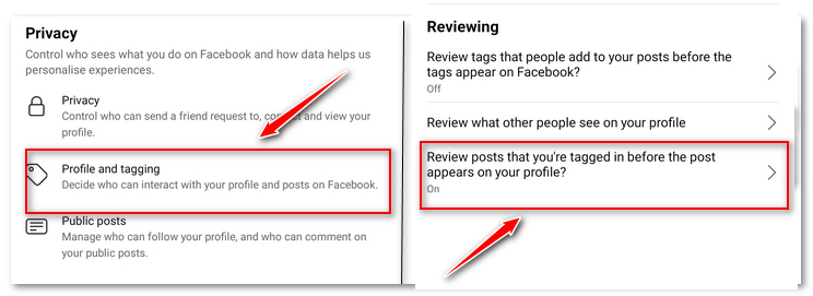 Review posts that you're tagged in