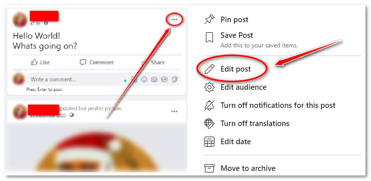 How to edit posts on Facebook