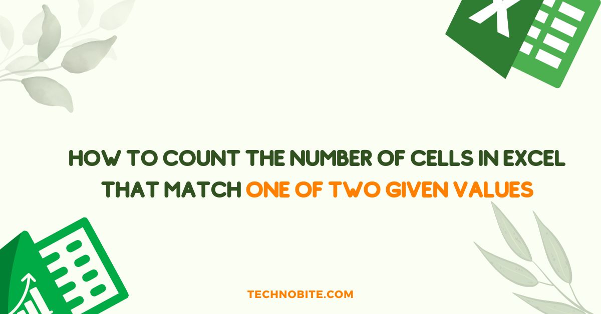 How to Count the Number of Cells in Excel that Match One of Two Given Values